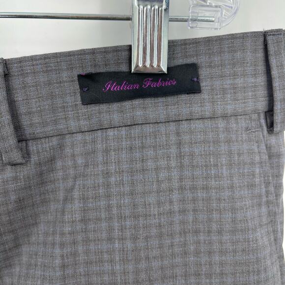 Ted Baker Sterling Small Check Trousers Grey Men's Size 38L - Picture 8 of 9